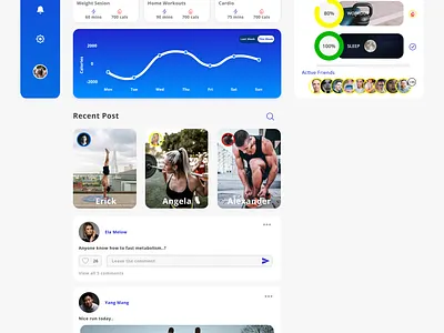 Fitness Daily Tracker adobe xd comunity concept dashboard design exercise fitness homepage landingpage self care tracker training ui ux uiux ux web webdesign website xddailychallenge