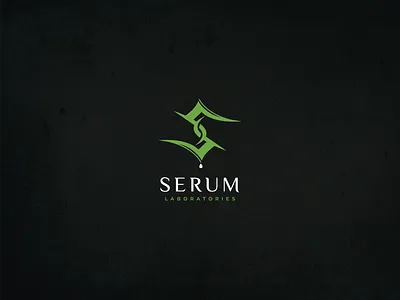 Serum Laboratories cbd oil design green labs logo logo design logos memorable modern serum tattoo design typography