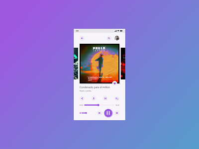 Music Player clean ui daily ui dailyui dailyui009 mobile mobile app music music app music player ui ux