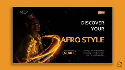 Afro closet branding flat illustration typography ui ux vector web website