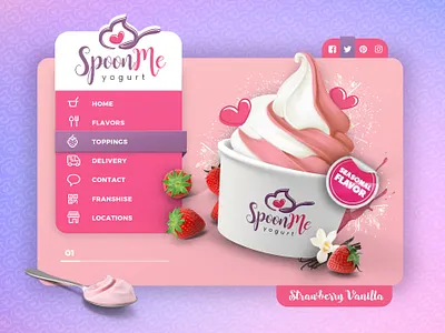 Whimsical and Trendy Frozen Yogurt Web Design branding frozen yogurt jb design studio ui web design website