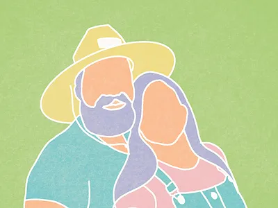 Us couple illustration