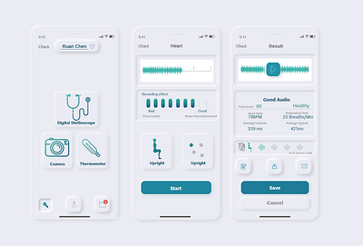 Redesign a previous project with neumorphism / soft UI design app design neumorphism soft ui design ui