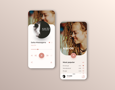 Music player mobile app design music music player player ui