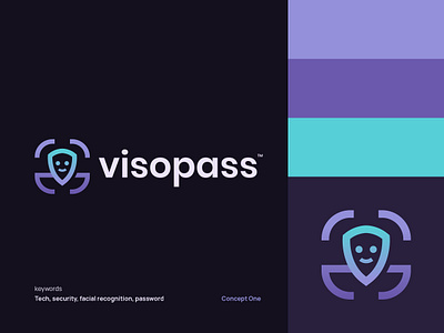 Purple explorations artificial intelligence branding david ofiare facial recognition icon logo design naija password typography vector website