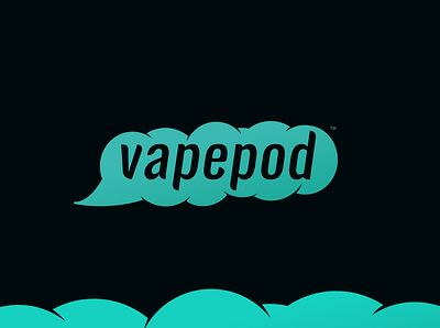 VapePod Branding branding branding and identity cloud logo cloud text design graphic design logo logo design smoke logo smoke text vape cloud vape cloud logo vape logo vaping