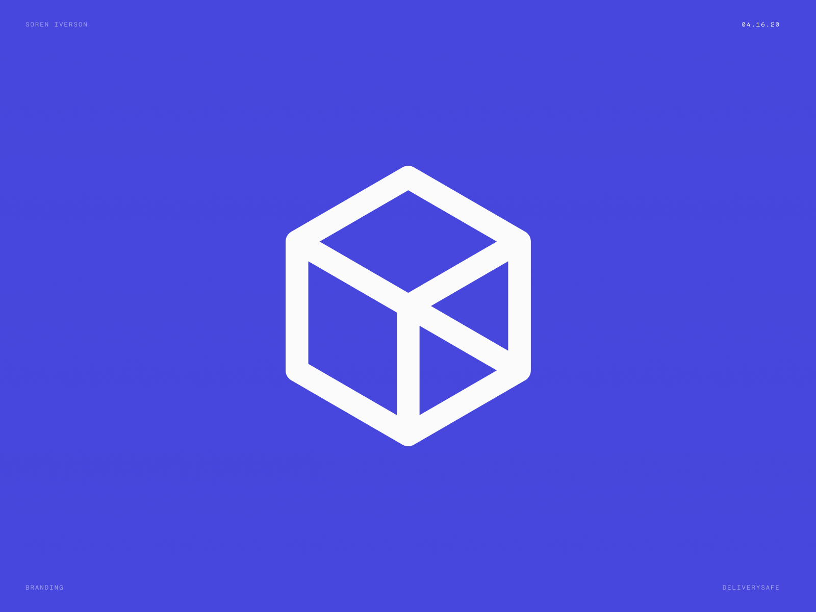 Delivery Safe Unused Logo Design blue box brand brand identity branding branding design design digital logo logotype minimal simple typography vector