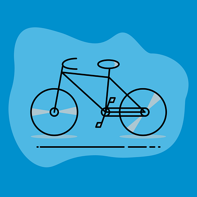 Bicycle flat illustration vector