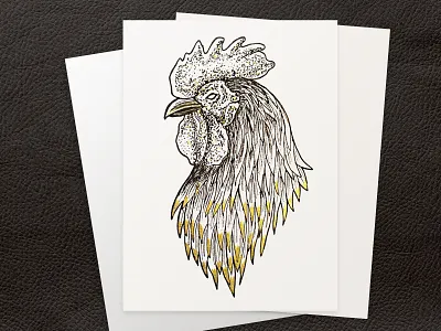 "Golden Rooster" | Ink Illustration drawing illustration ink ink drawing