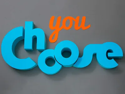 "You Choose" design lettering paper type typography