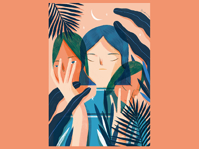 mask girl illustration illustration art illustrator mask masks