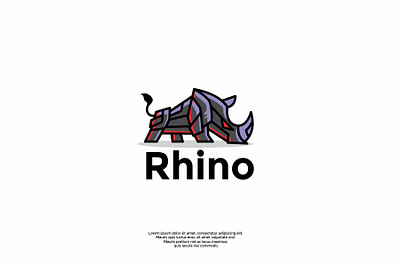 rhino logo design animal animals branding character cyborg design graphic graphic design icon illustration illustrator logo logo design logotype minimal rhino rhino logo rhinoceros robot vector