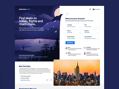 Booking.Com design exploration booking.com creative direction illustration motion ota travel ui user experience ux webdesign