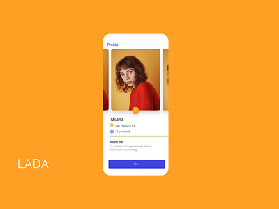 Dating App app dating app datingapp design flat minimal profile ui ux web