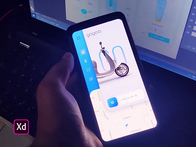 Electric scooter app interaction adobexd animation app app design app ui battery concept design dribbble electric interaction design scooter smart ui xd