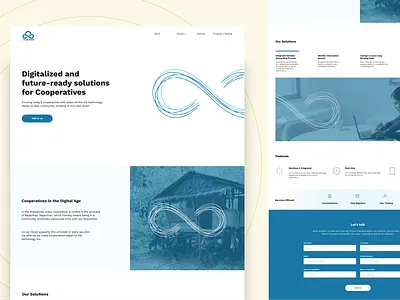 Coop-Cloud - Landing Page Design clean ui landing page