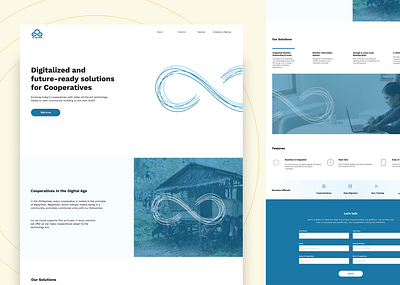 Coop-Cloud - Landing Page Design clean ui landing page