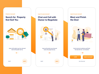 Rent and Buy App - Onboarding animation buy design figma flat home mortgage on boarding onboarding rent rental app renting sketch ui ui 100 ui 100day ux ux challenge walkthrough