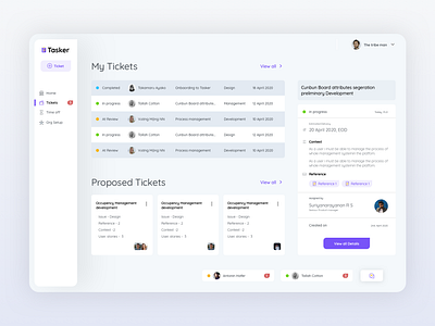 Tasker Product concept | Product idea | Light Theme adobe b2b chat dark theme dark ui design illustration ios minimal product product design saas styles typography ui ux work in progress workflow