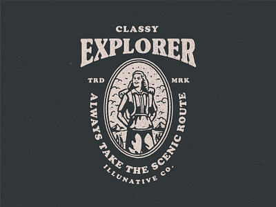 Classy Explorer adventure animal branding identity buy buy logo classy exploration explorer girl hiking ikhwan noor hakim illunative illustration logo logo for sale mark nature retro vintage woman