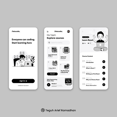 Coding Course App app coding course design idea illustration inspiration interface learn mobile ui ui design uiux ux ux design visual web