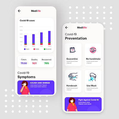 covid-19 awareness app android concept covid 19 inspiration ui ui design uxdesign uxdesigner web