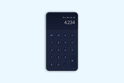 Daily Challenge :: 004 - Calculator calculator ui dailyui dailyui 004 design digitaldesign figma illustration neumorphic neumorphism ui vector