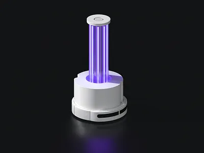 UVD Robot 3d 3d model disinfection illustration modeling render robot violet