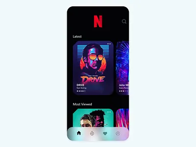 Netflix App Redesign app appdesign branding clean design elegant ios iphone minimal netflix ui uid ux