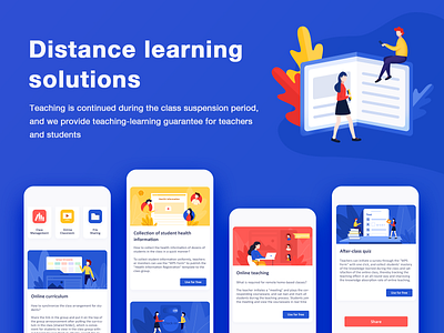 Education online checkin class education app illustration meeting schedule teaching ui