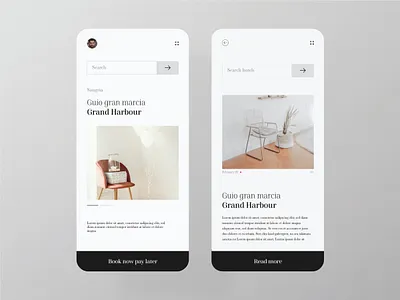 Minimal hotel booking app clean clean ui design homepage hotel landing page minimal pastel restuarant ui uiux ux web white white space