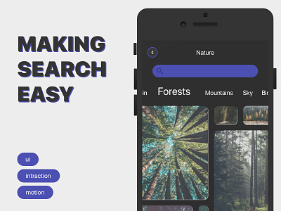 Interaction Design (Search) branding design interaction mobile ui motion ui ux