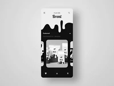 Online Milk Store Mobile App UI/UX Design and Animation animation app design drink food interaction interface mobile motion online shop shopping store ui uiux