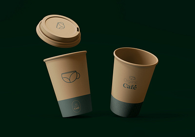 Mockup - Organic Café branding design design identidadevisual logo vector