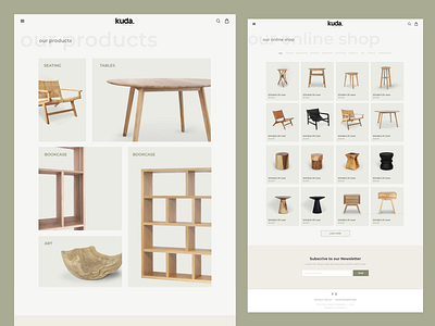 Kuda Design | Listing Page art branding css design e comerce forniture graphic shopify ui ux web webdesign