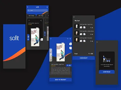 Sofit Online shopping App app design flat landingpage logo minimal mobileapp typography ui ux