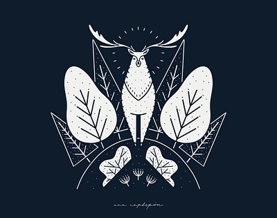 Rey del Bosque animal art animal illustration design flat graphic graphic design illustration illustrator minimal vector