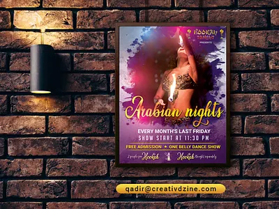Poster Design for Belly Dance Show belly dance dance party event flyer flyer design party poster poster poster design