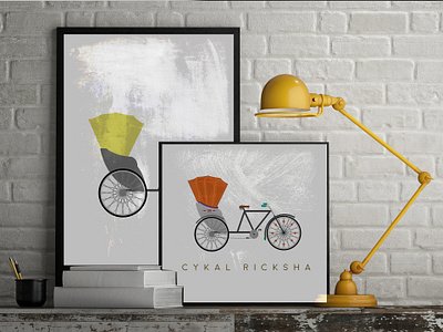 Cycle Rickshaw cycle heritage illustration kolkata rickshaw transport