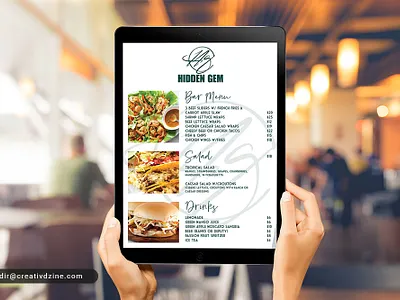 Digital Menu for iPad digital menu ipad menu menu menu design