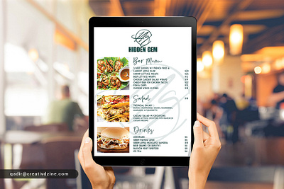 Digital Menu for iPad digital menu ipad menu menu menu design