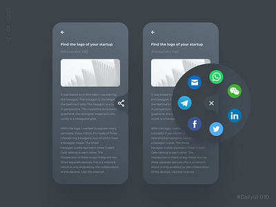 Social Share - DailyUI 010 button design button ui content design daily ui dailyui dailyui 010 dailyuichallenge mobile app mobile ui send share share button shared sharepoint shares social social app social network socialmedia ui