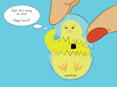 Easter 2020 2020 design chicken chill cool design coronavirus easter easter 2020 easter egg funky and fresh funny illustration illustrator quarantine stayhome staysafe