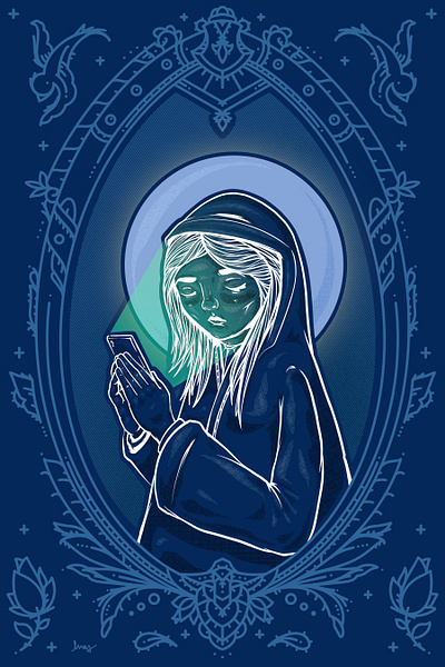 Our Lady art artist artwork design digital art drawing graphic graphic design illustration illustration art line art lineart monoline procreate visual art