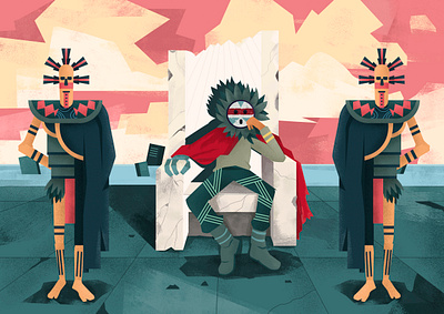 King of nowhere akira character colors design dystopian future illustration illustrator king mask throne vector