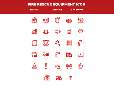 Layout Fire Rescue Icon Line Style 64px 02 design icon illustrator vector