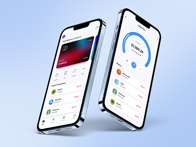 Finance app | Fintech App | Wallet Concept app design bank banking app clean design credit card financial fintech mobile app mobile design mobile ui online bank vault wallet