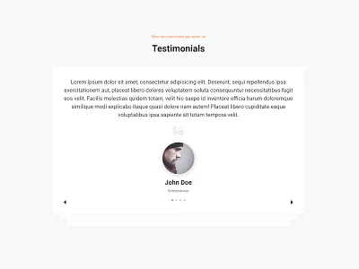 Testimonial UI Owl-carousel design adobe xd bootstrap 4 box design card cards ui testimonial testimonials