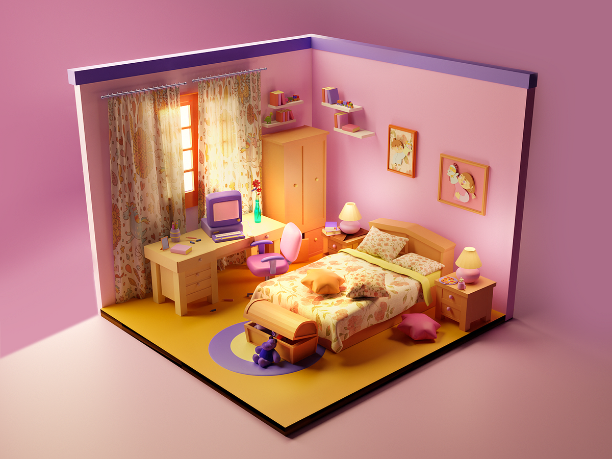 Child bedroom by sophie tsankashvili on Dribbble