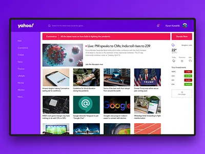 Yahoo Redesign design ui uidesign uiux ux web design website yahoo